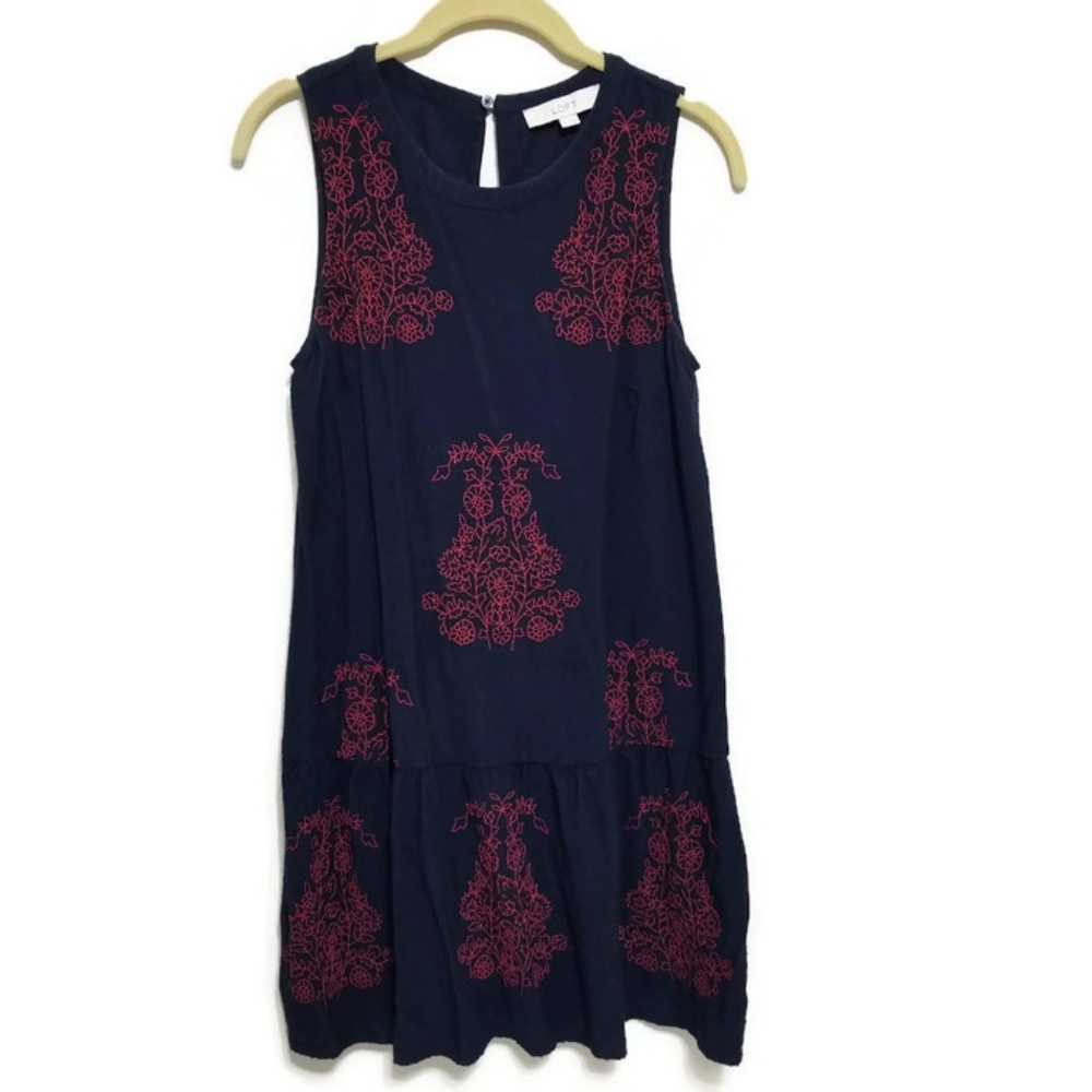 🎁3/$15 LOFT Floral Dress Navy